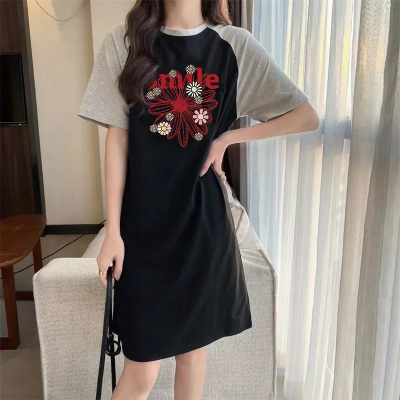 Summer American Fashion Trend Floral Print Dress